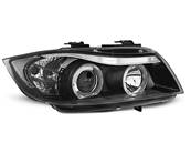 Paire Feux Phares BMW serie 3 E90/E91 de 2005 a 2008 Angel eyes noir