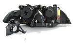 Paire de feux phares BMW serie 5 E39 de 1995 a 2000 Xenon angel eyes led noir