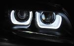 Paire de feux phares BMW X1 E84 12-14 Xenon led DRL noir