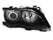 Paire de phares BMW serie 3 E46 Berline de 2001 a 2005 angel eyes led noir