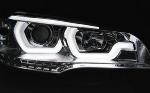 Paire feux phares BMW X5 E70 07-13 TubeLight DRL Chrome