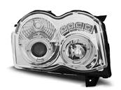 Paire de feux phares Jeep Grand Cherokee 08-10 angel eyes chrome