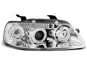 Paire de feux phares Chevrolet Aveo 03-06 angel eyes chrome