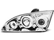 Paire de feux phares Ford Focus 04-08 angel eyes chrome