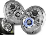 Paire de feux phares Mini Cooper 01-04 angel eyes chrome