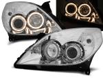 Paire de feux phares Opel Vectra C 05-08 angel eyes chrome