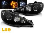 Paire de feux phares Peugeot 206 02-06 Daylight LED noir