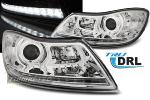 Paire de feux phares Skoda Octavia 09-12 Daylight led DRL chrome