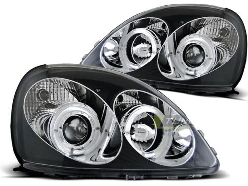 Paire de feux phares Toyota Yaris 99-03 angel eyes noir