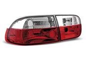 Paire de feux arriere Honda Civic 91-95 rouge blanc