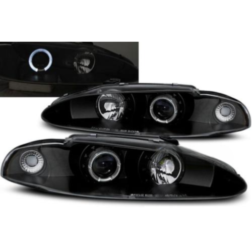 Paire de feux phares Mitsubishi Eclipse 95-96 angel eyes noir