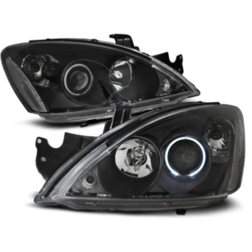 Paire de feux phares Mitsubishi Lancer 7 04-07 Angel eyes CCFL noir