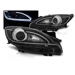 Paire de feux phares Mazda 3 09-13 Daylight LED LTI noir