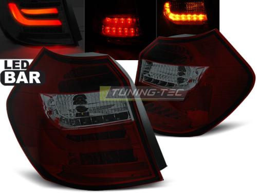 Paire de feux arriere BMW serie 1 E81/E87 04-07 LED BAR rouge fume