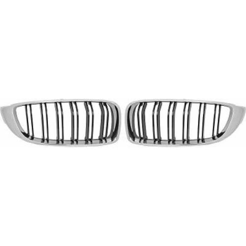 Grilles de Calandre BMW Serie 4 F32/F33/F36 2013 a 2020 Noir Chrome