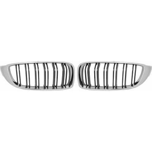 Grilles de Calandre BMW Serie 4 F32/F33/F36 2013 a 2020 Noir Chrome