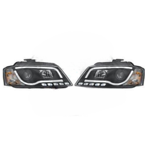 Paire de Phares Tubelight Led DRL Audi A3 8P 2008 a 2012 Noir
