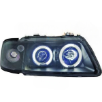 Paire de Phares Angel Eyes CCFL Audi A3 8L 1996 a 2000 Noir