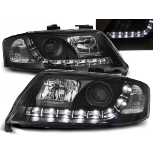 Paire de feux phares Audi A6 C5 de 1997 a 2001 Daylight led noir