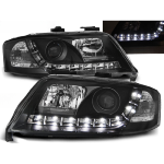 Paire de feux phares Audi A6 de 2001 a 2004 Daylight led noir