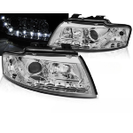 Paire de feux phares Audi A4 cabriolet de 2002 a 2006 Daylight led chrome