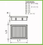 Filtre a air Green pour VW Caddy de 2015 a 2020 1.6L TDI-102cv