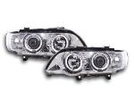 Paire de feux phares Angel Eyes BMW X5 E53 de 98 a 02 chrome