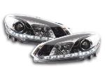 Paire de feux phares Daylight DRL Led VW Golf 6 de 08-12 Chrome