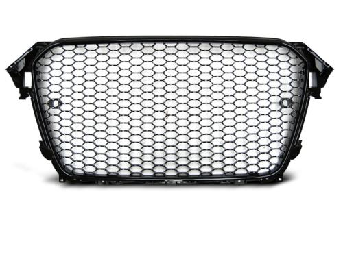 Calandre pour Audi A4 B8 de 2011 a 2015 Look Sport noir Brillant - PDC