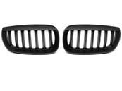 Paire de grilles de calandre BMW X3 E83 de 2004 a 2006 noir Mat