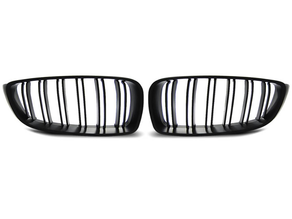 Paire grilles calandre BMW F32 F33 F36 13-20 look M4 noir mat