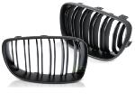 Paire grilles calandre BMW serie 1 E87/E81/E82/E88 07-11 look sport noir mat