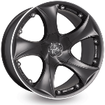 Jante Keskin KT9 20x9 ET30 5/130 MATT BLACK LIP POLISH