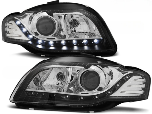 Paire de feux phares Audi A4 B7 de 2004 a 2008 Daylight led noir