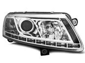 Paire de feux phares Audi A6 4F de 2004 a 2008 Daylight DRL led Xenon chrome