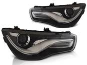Paire de feux phares Audi A1 de 2010 a 2014 Daylight DRL noir