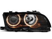 Paire de phares BMW serie 3 E46 Coupe Cabriolet de 2001 a 2003 angel eyes noir