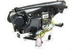 Paire de feux phares BMW serie 5 E60 / E61 de 2003 a 2007 angel eyes CCFL noir led