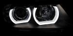 Paire de feux phares BMW serie 3 E90/E91 de 2005 a 2008 Xenon angel eyes led 3D noir