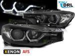 Paire de phares BMW F30/F31 11-15 Angel eyes Led Noir HID DRL AFS