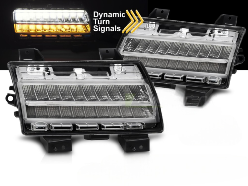 Paire Clignotant  Jeep Wrangler JL 2018 a 2023 FULL LED DRL DYN Chrome