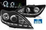 Paire de feux phares Ford Focus 08-10 Angel Eyes CCFL noir