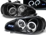 Paire de feux phares Mazda MX3 91-98 angel eyes noir