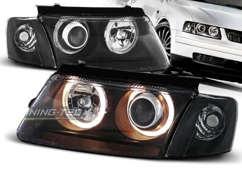 Paire de feux phares VW Passat B5 3B 96-00 angel eyes noir