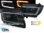 Paire de feux phares Daylight FULL LED DRL LTI VW Crafter de 17-21 Noir