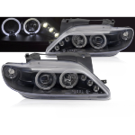 Paire de feux phares avant Citroen Xsara de 1997 a 2000 Angel eyes Noir