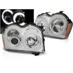 Paire de feux phares Jeep Grand Cherokee 05-08 LED LTI chrome