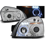 Paire de feux phares Hyundai Tucson 04-10 angel eyes chrome
