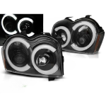 Paire de feux phares Jeep Grand Cherokee 05-08 LED LTI Noir