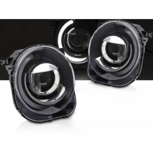Paire de feux phares Jeep Renegade de 2014 a 2018 LTI LED Noir